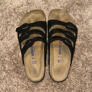 Birkenstock Black Triple-Strap Sandals for Women